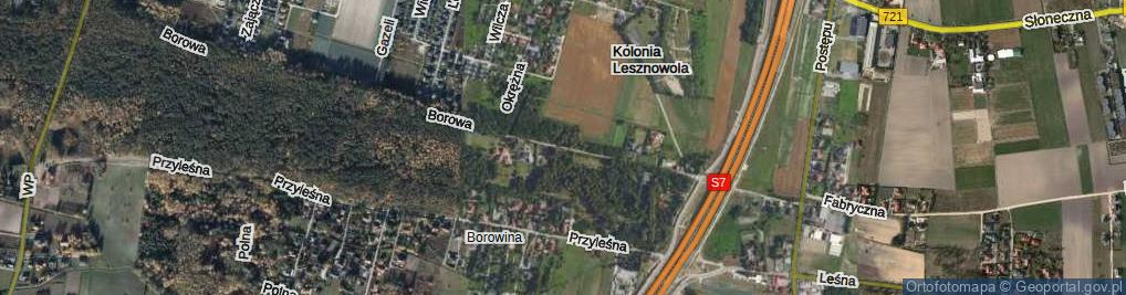 Zdjęcie satelitarne Borowa ul.